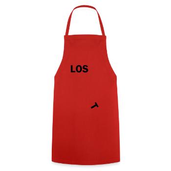 LOS-TB - Tablier de cuisine - rouge - Devant - AI Model Male 185 dark (185cm)