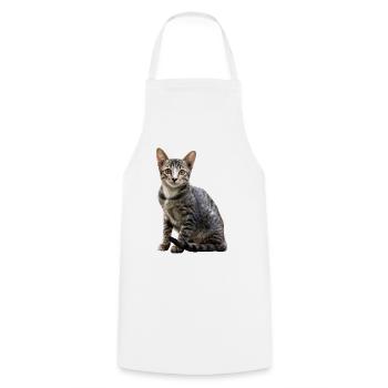 Cats Vintage Portrait Pet Cat Design - Cooking Apron - white - Front - AI Model Male 185 dark (185cm)