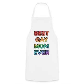 LA MEILLEURE MAMAN GAY DE TOUS LES TEMPS - Tablier de cuisine - blanc - Devant - AI Model Male 185 dark (185cm)