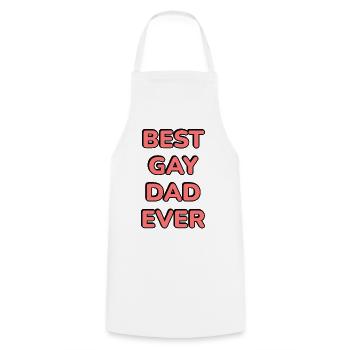 Bester schwuler Vater aller Zeiten Typografie Tee LGBT Pride - Kochschürze - Weiß - Vorne - AI Model Male 185 dark (185cm)