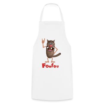 Foufou Superstar - Kochschürze - Weiß - Vorne - AI Model Male 185 dark (185cm)