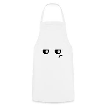 Yeux agacés Kawaii - Tablier de cuisine - blanc - Devant - AI Model Male 185 dark (185cm)