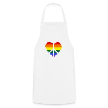Love is Love LGBTQ LGBTQIA Pride Design Regenbogen - Kochschürze - Weiß - Vorne - AI Model Male 185 dark (185cm)