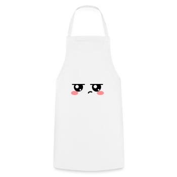 Annoyed Eyes Kawaii Sweet - Cooking Apron - white - Front - AI Model Male 185 dark (185cm)