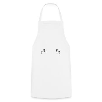 Horses - Cooking Apron - white - Front - AI Model Male 185 dark (185cm)