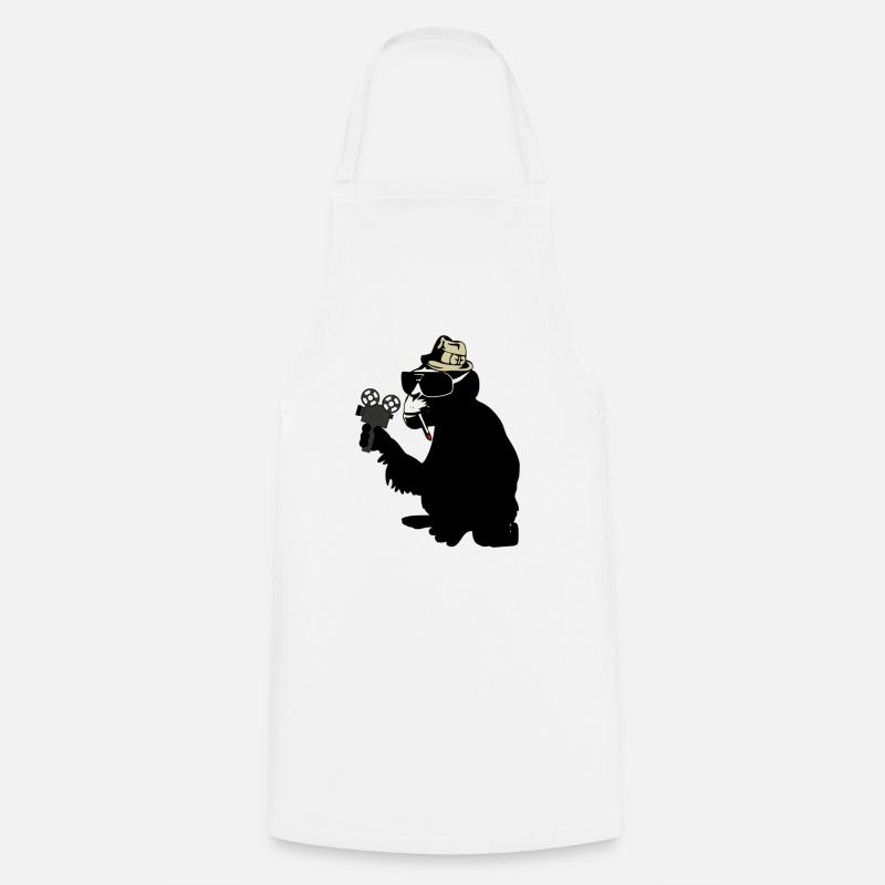 mr. lavage de cerveau de singe - Tablier de cuisine - blanc