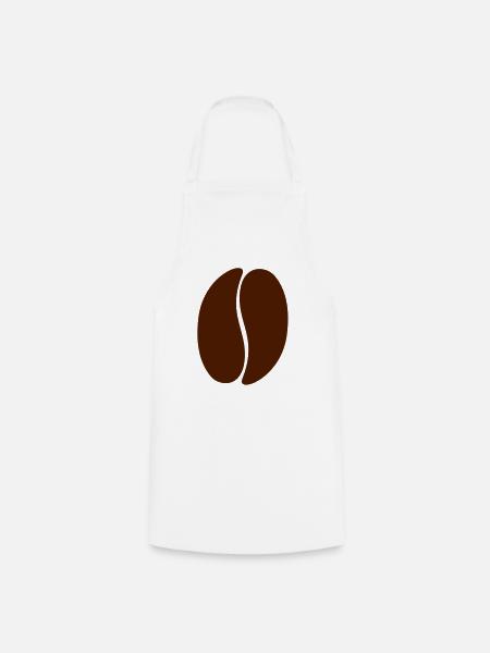 Kaffeebohne - Kochschürze - Weiß