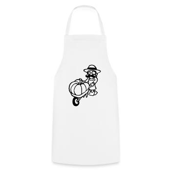 drawing gardener jardine jardin vegan fun - Cooking Apron - white - Front - AI Model Male 185 dark (185cm)