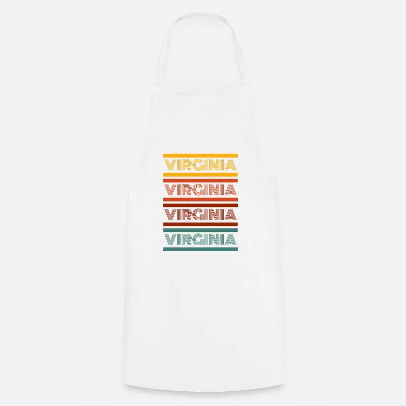 Virginia Text in Different Color Design - Cooking Apron - white