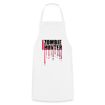 zombie hunter Halloween Quote - Cooking Apron - white - Front - AI Model Male 185 dark (185cm)