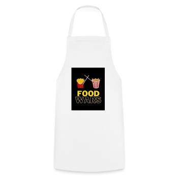 Food Wars - Kochschürze - Weiß - Vorne - AI Model Male 185 dark (185cm)