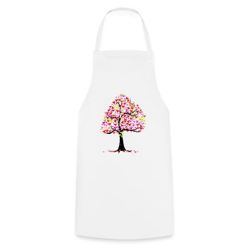 Arbre des cœurs d’été - Tablier de cuisine - blanc - Devant - AI Model Male 185 dark (185cm)