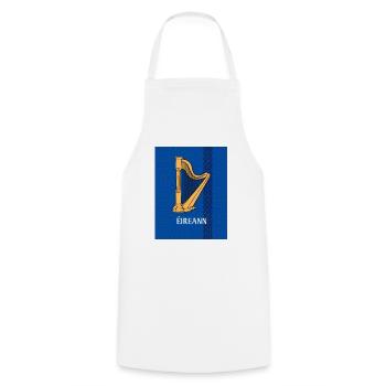 ÉIREANN - Cooking Apron - white - Front - AI Model Male 185 dark (185cm)