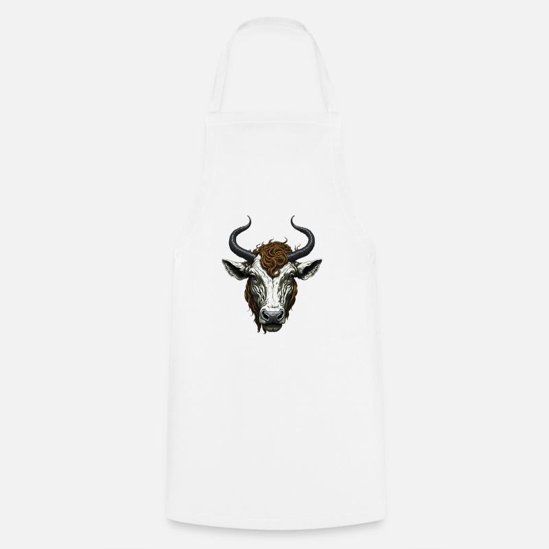Taurus - Stier - Cooking Apron - white