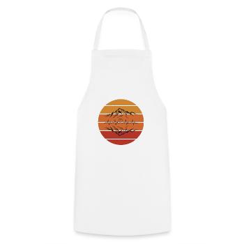 Randonnée en montagne - Wanderliebe - Tablier de cuisine - blanc - Devant - AI Model Male 185 dark (185cm)