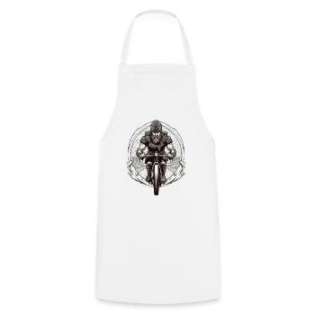 Road Warrior - Viking Warrior Road Cyclist - Tablier de cuisine - blanc - Devant - AI Model Male 185 dark (185cm)