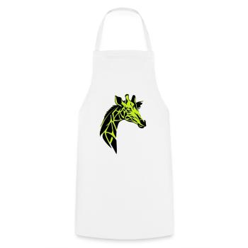 giraffe - Cooking Apron - white - Front - AI Model Male 185 dark (185cm)