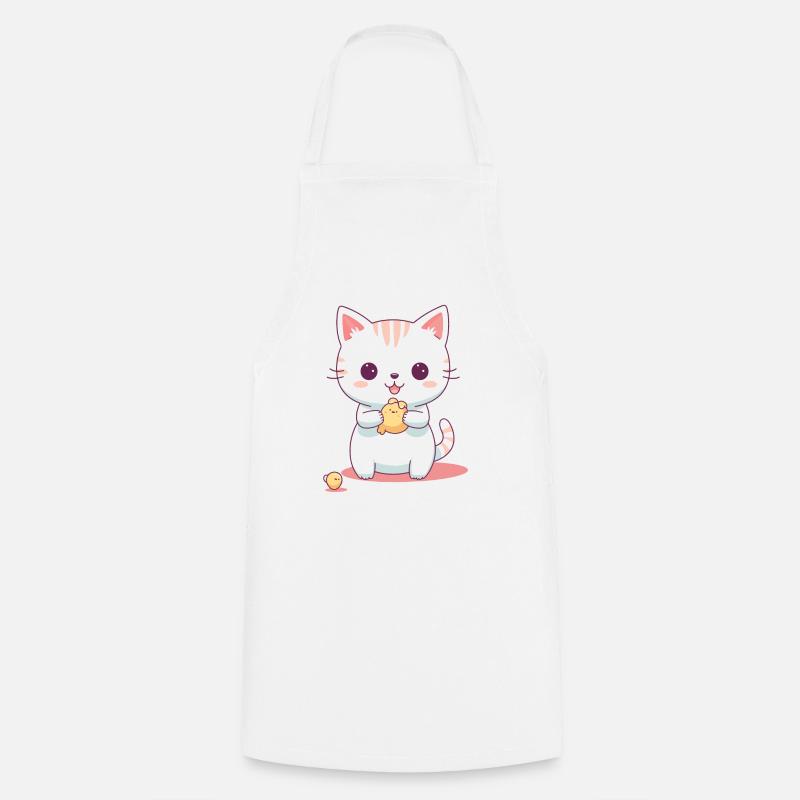 Mignon Kitten Design #4 - Tablier de cuisine - blanc