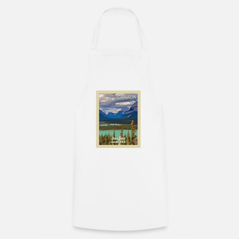 Parc national Jasper - Tablier de cuisine - blanc