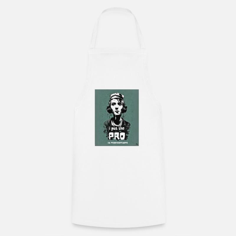 I put the pro in procrastinate - Cooking Apron - white