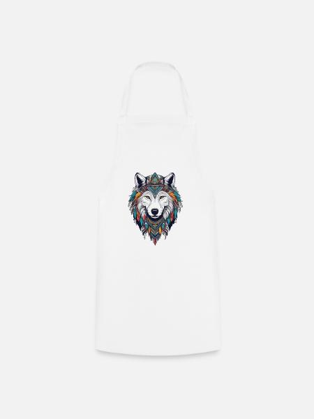 Arktischer Wolf - Kochschürze - Weiß