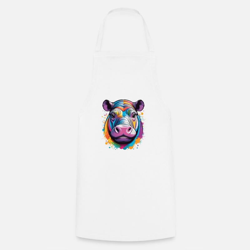 Hippo - Cooking Apron - white