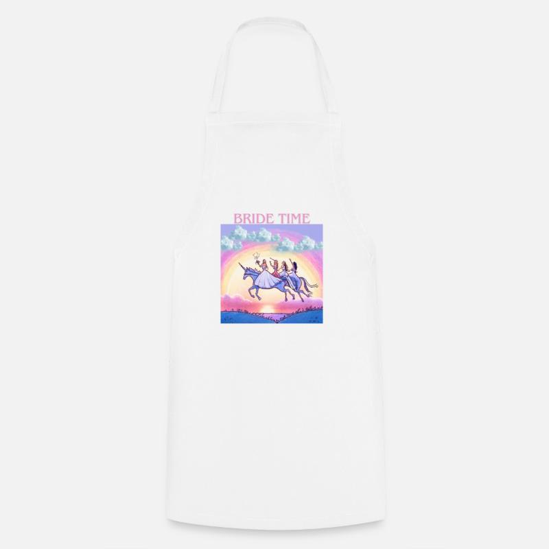 Bride Time - Cooking Apron - white