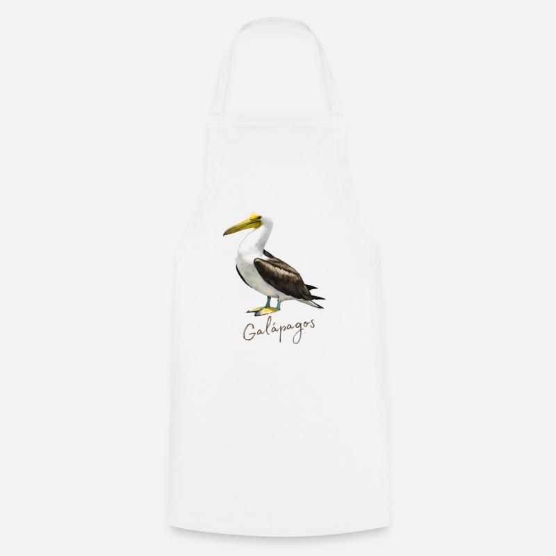 Oiseau de l’île des Galapagos - Tablier de cuisine - blanc
