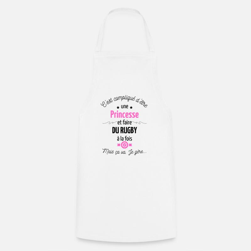 Princess & Rugby - Cooking Apron - white