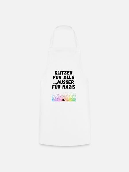 Glitzer für alle - Kochschürze - Weiß