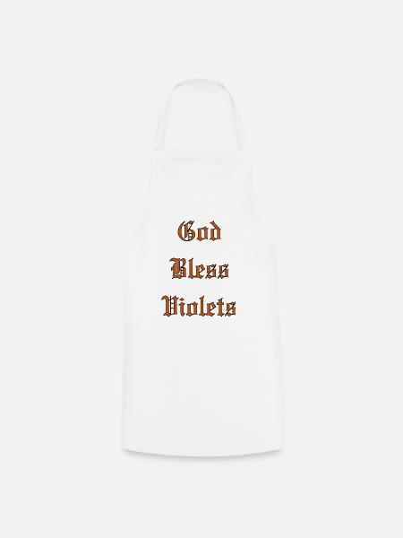GodBlessViolets - Kochschürze - Weiß