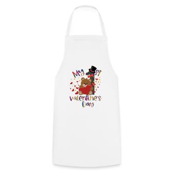 xoxo love you amore Flowers Women Valentine day 14 - Cooking Apron - white - Front - AI Model Male 185 dark (185cm)