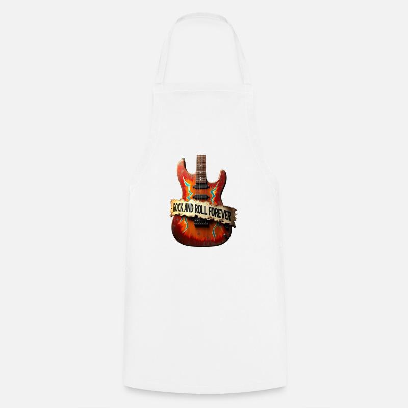Rock and Roll Forever - Cooking Apron - white