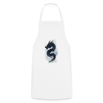 Cadeau de la mythologie de la Chine du dragon - Tablier de cuisine - blanc - Devant - AI Model Male 185 dark (185cm)