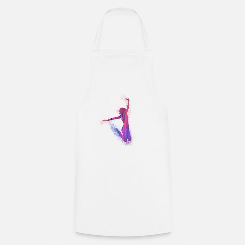 sauter, danse, danseur, graffiti, rose, rose - Tablier de cuisine - blanc