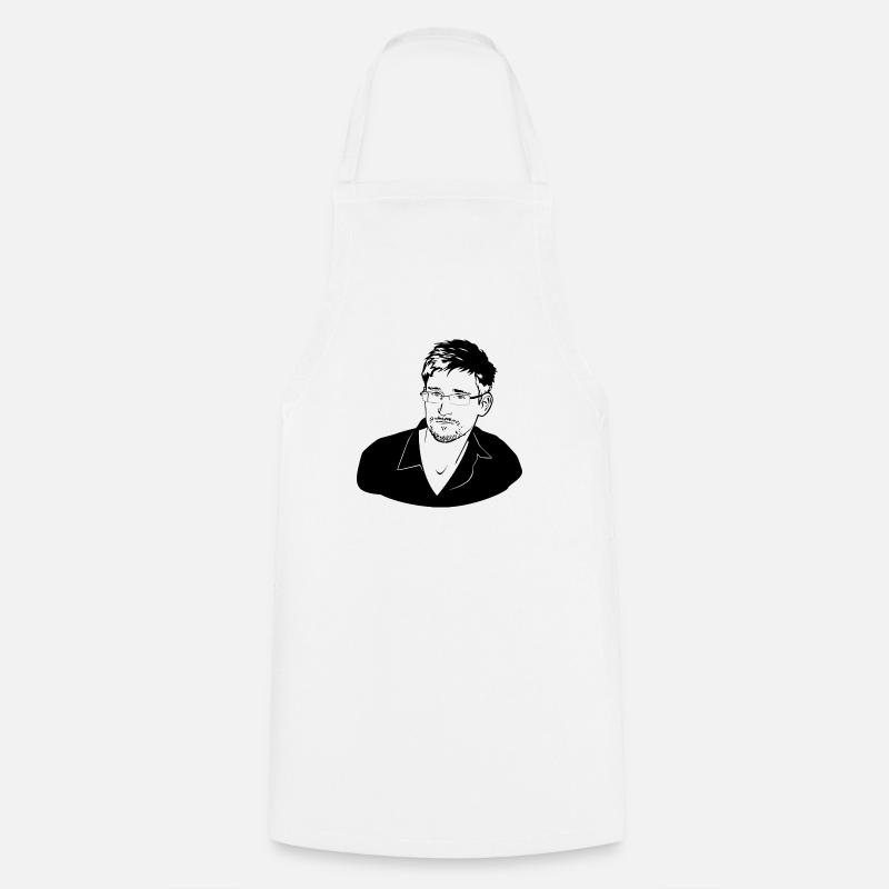 Edward Snowden - Tablier de cuisine - blanc