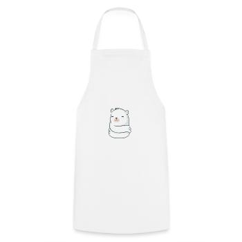 give me a bear hug - Cooking Apron - white - Front - AI Model Male 185 dark (185cm)