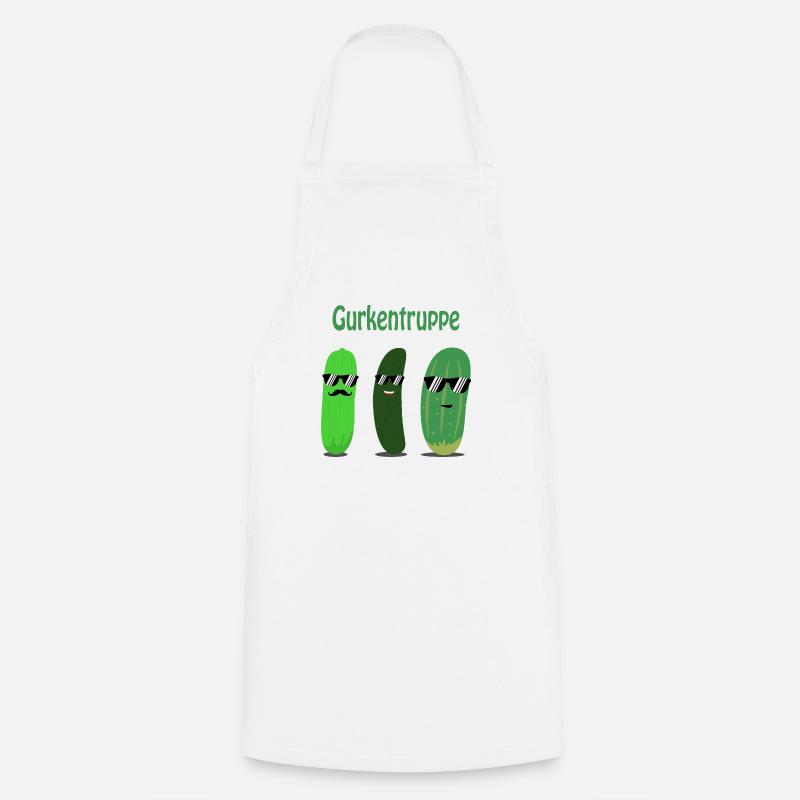 Gurken - Gurke - Gurkentruppe - Kochschürze - Weiß