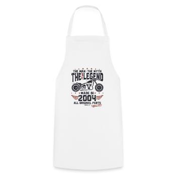 2004 Vintage Homme Mythe Légende Moto - Tablier de cuisine - blanc - Devant - AI Model Male 185 dark (185cm)