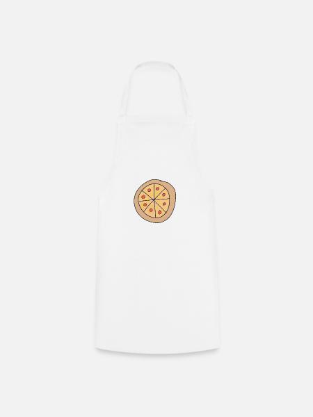 Pizza Symbol Salami Essen - Kochschürze - Weiß
