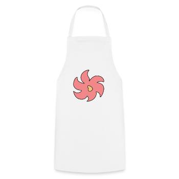 Symbole Plante Fleur Rose - Tablier de cuisine - blanc - Devant - AI Model Male 185 dark (185cm)
