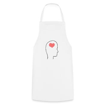 Profil de tête Personnes Côté Cœur - Tablier de cuisine - blanc - Devant - AI Model Male 185 dark (185cm)