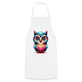 Polygon Owl Geometric - Cooking Apron - white - Front - AI Model Male 185 dark (185cm)