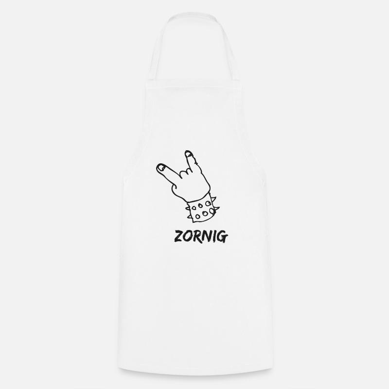 Devil Horns - Cooking Apron - white
