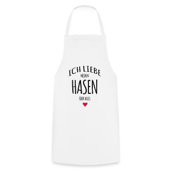 Ich liebe Hasen Häschen Geschenke - Kochschürze - Weiß - Vorne - AI Model Male 185 dark (185cm)