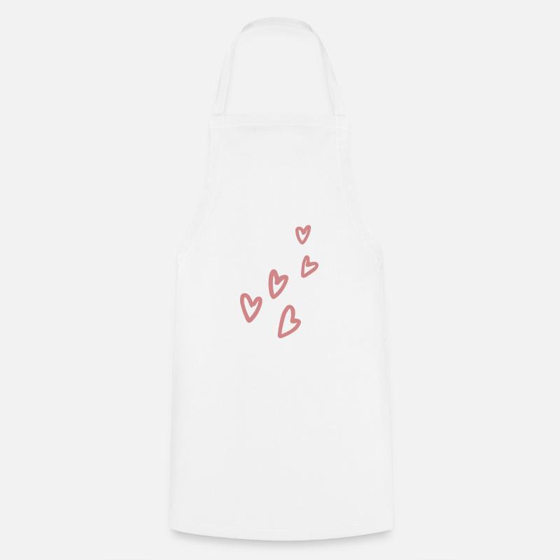 heart - Cooking Apron - white