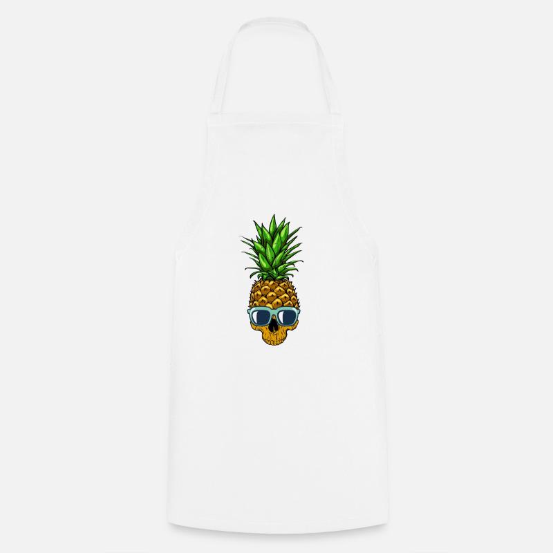 Crâne d'ananas - Tablier de cuisine - blanc