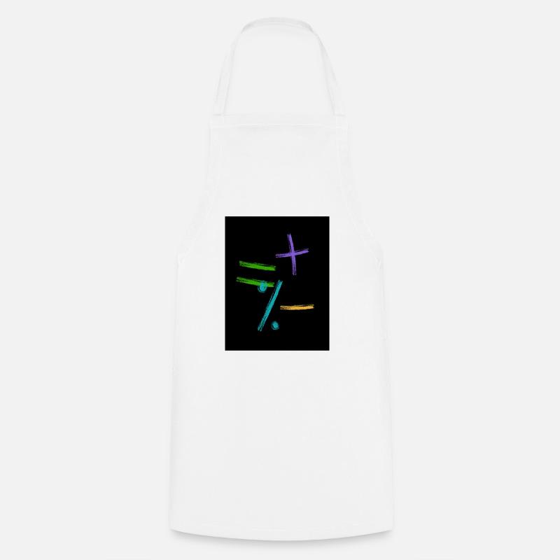 mathematics - Cooking Apron - white