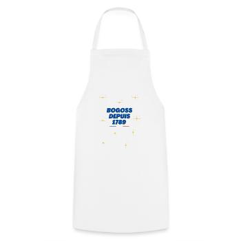 Bogoss depuis 1789 - Tablier de cuisine - blanc - Devant - AI Model Male 185 dark (185cm)