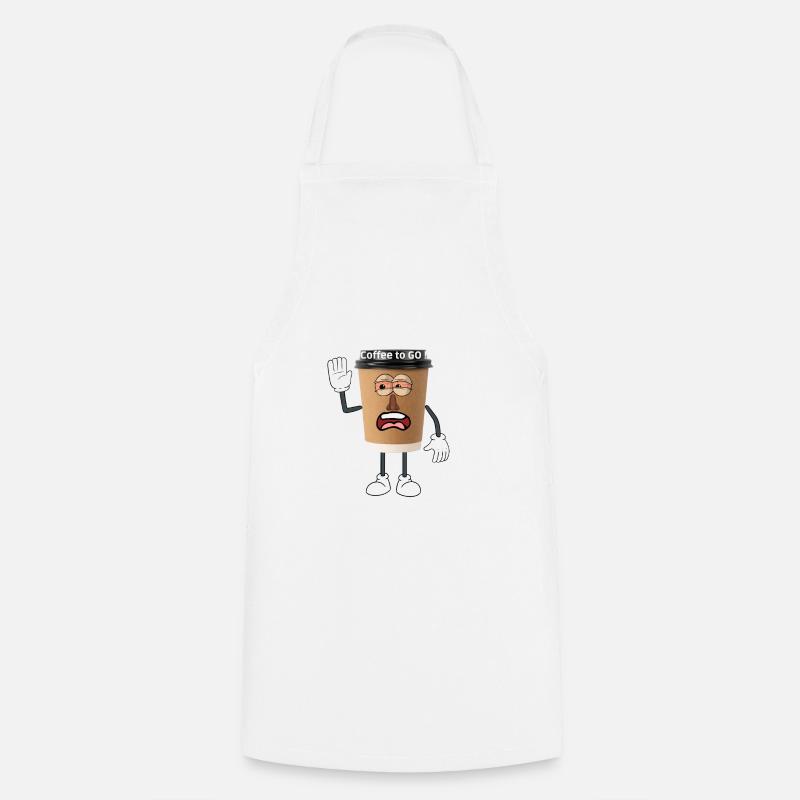 coffee to go - Cooking Apron - white